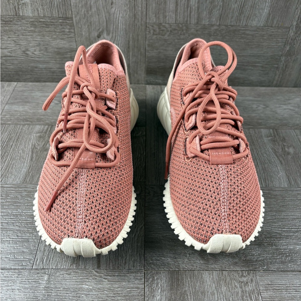 Adidas Women’s Tubular Doom Sock Running Shoe Size 6.5 Raw Pink Knit Material - Picture 5 of 16